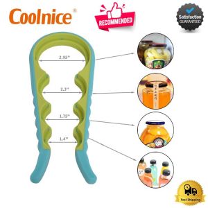 COOLNICE Useful Handy Kitchen Tool Jar Bottle Lid Opener Sealer Rubber Inner Grip Anti-Slip Kit