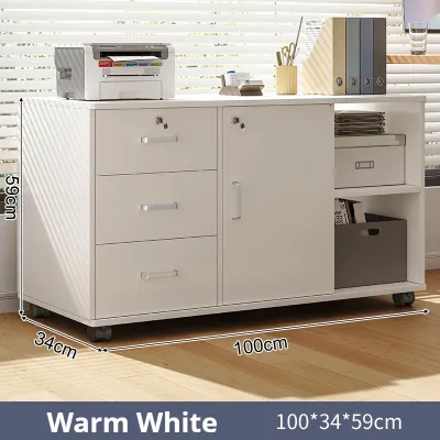 Lockable storage cabinet office/bedroom movable shelf small under-desk storage cabinet