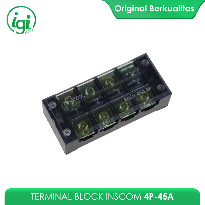 TERMINAL BLOK 4 POLE 45A / TERMINAL BLOCK TB-4504 TB SERIES | Lazada ...