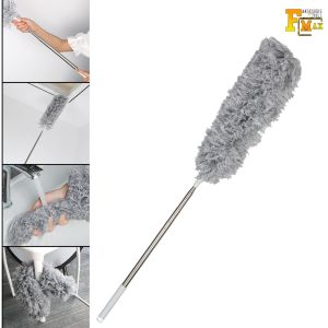Kemoceng Teleskopik Panjang Feather Duster Cleaner Microfiber Pembersih Debu Langit Rumah Gagang Panjang 2.8 Meter Adjustable