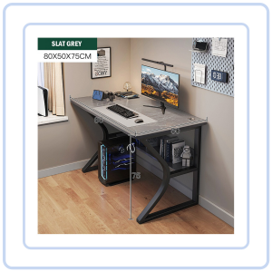 【Pure Care】 Curved Frame Steel Wood Computer Table E-sport Design Study Desk Home Office Desk Gaming Table