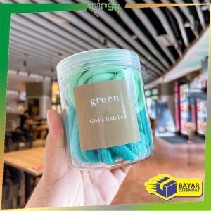 FH-C1109 Set Ikat Rambut Wanita Dewasa Anak Isi 50pcs Free Box Bahan Karet Elastis / Kunciran Donat