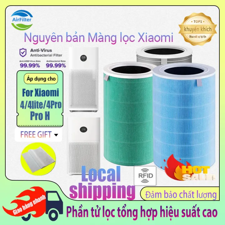 🔥 Nguyên bản 🔥【For only xiaomi 4/4pro/4lite/pro H filter】 Lõi Lọc Không Khí lọc Xiaomi Air Purifier 4/4lite/4pro/pro H/xiaomi 4 Filter Phụ kiện lọc không khí HEPA chất lượng cao và than hoạt tính HEPA Virus