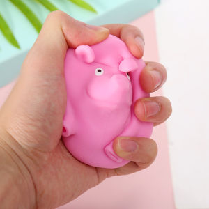 LYZRC Funny Anti Decompression Splat Ball Vent Toy Venting Ball Sticky Smash Water Balls Stress Relief Rubber Pig Toys for Children