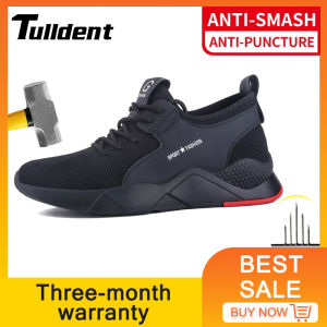 Tulldent Safety Shoes Mens Anti-smashing Anti-piercing Steel Toe Cap Work Shoes Breathable Mesh Safety Protective Shoes Fashion Sport Snekers