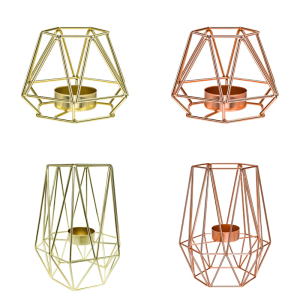 Kim loại hình học chủ cho tinh vi trang trí nội thất nhà hàng home tealight hiển thị đứng
