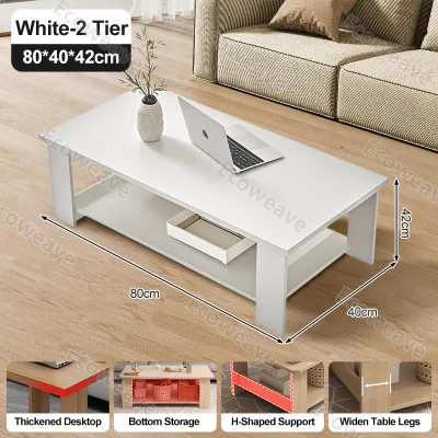 2 Layers Sofa Center Table Tea Table With Storage Modern CoffeeTable Tea Table For Living Room