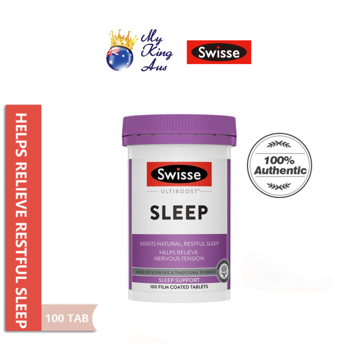 Swisse Ultiboost Sleep 100 Tablets (EXP:04 2026) Relieve Nervous ...