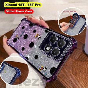 Ốp cho Xiaomi 15 t Pro 15 t Ốp trong suốt Xiaomi15t Pro 15tpro 15 t ốp phía sau lấp lánh chống sốc sáng mềm