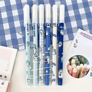 GLOWLITE for Kids Kawaii Blue 0.5mm Press Pen Washable Handle Neutral Erasable Pen Erasable Pen Student Pen Gel Pens