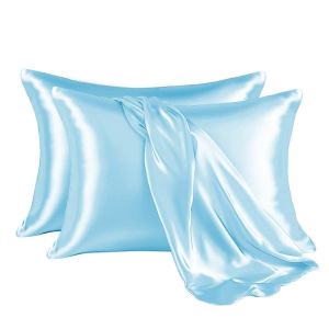 VIVAZ Soft Breathable Satin Pillowcase Moisture-Wicking Easy-Care Silk Pillow Case Soft Smooth Cooling Pillowcase For Sleeping