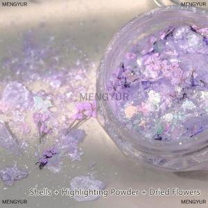 [COD] MENGYUR 1Box Nail Mix Dried Flower Sequins Nail Shining Flour Hyper Flash Sequin Nail Art Nail Decoration DIY