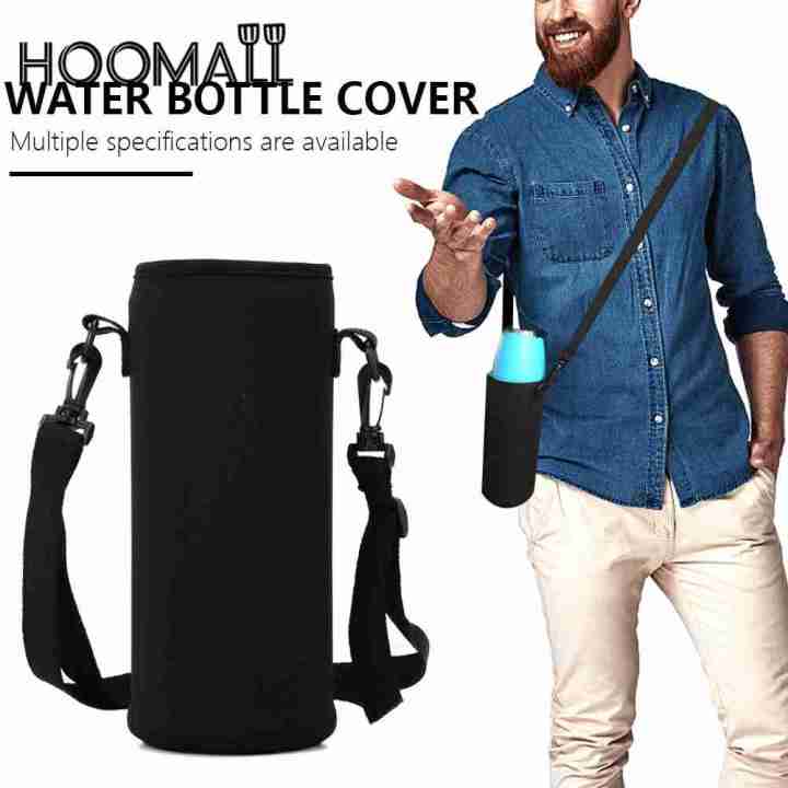 Hoomall Water Bottle Cover Bag with Strap Portable Neoprene Water Pouch