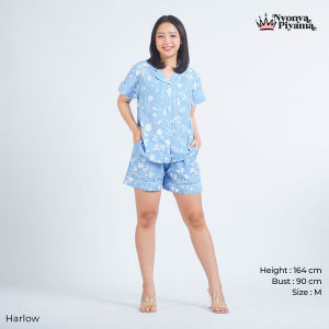 Nyonya Piyama Set Katun Classic (Harlow)
