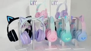 BT618 Bluetooth Headset Wireless Glowing Cute Cat-Ear Headphones For Kids