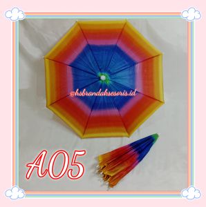 PAYUNG TOPI PELANGI / TOPI MANCING GOLF / TOPI PAYUNG ANAK & DEWASA / TOPI PAYUNG SERBAGUNA / PAYUNG PRAKTIS ANTI HUJAN ANTI PANAS | RAINBOW UMBRELLA HAT / HBU7812