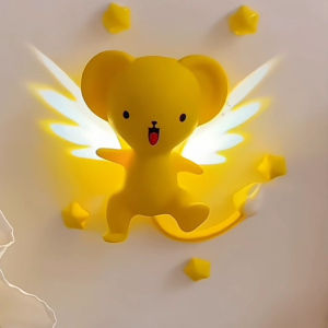 Clear Card Cerberus Magnetic Night Light Anime Figure Refrigerator Sticker Kawaii Cartoon Card Captor Atmosphere Lights Gifts