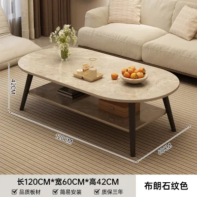 JIAJU Coffee Table Living Room Household Small Table Sofa Side Table Beside Corner Oval Table Simple Balcony Tea Table Meja Kopi Kecil Sisi Sofa茶几桌