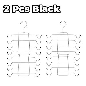 2-Pack Stackable Multi-Layer Wire Underwear Hanger for Closet Organization