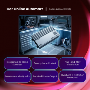 Car DSP Amplifier 4CH Plug & Play Audio Processor | 20-Band EQ | App Control with Android Player | TDA7851 Hi-Fi Chipset