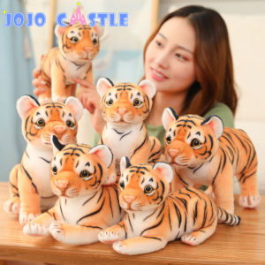 JOJO CASTLE 25/30cm Lovely Mini Tiger Plush Toys Kawaii Soft Stuffed Tiger Dolls Cute Simulation Animal Toy Animal Pillow for Children Girls Gift