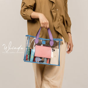 Winda Handbag PVC Mika Tebal Kombinasi Kulit