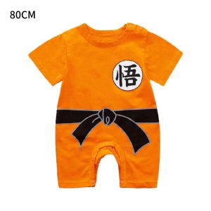Cartoon Baby Romper Anime Dragon Ball Z Baby Sleep and Play Jumpsuit Costume Summer Short Sleeve