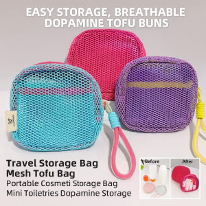 Portable Mesh Travel Mini Wash Bag Cosmetic Storage Bag Mesh Mini Clutter Bag Wash Makeup Travel Mesh Bag