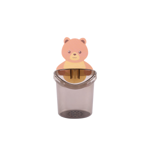 ROZEL Tempat Sikat Gigi Odol Peralatan Mandi / Rak Tempel Dinding Karakter Bear