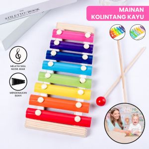 LD-M328 Mainan Kolintang Alat Musik Pukul Anak Xylaphone Kayu Rainbow / Mainan Edukasi Musik Anak Silofon Children Wooden Music Toys Import