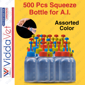 Viddavet 500pcs Squeeze Bottle for animals Boar Semen Squeeze Bottle for pig artificial insemination pig semen bottle soft 100 ml