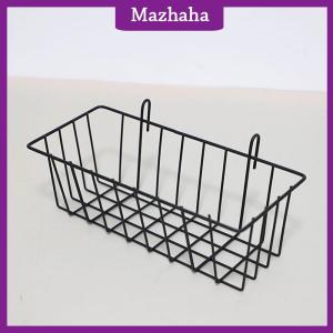 Mazhaha ตะกร้าโลหะสำหรับตกแต่งของตกแต่งกระถางต้นไม้เหล็กแบบ DIY กรอบแขวนติดผนังแบบตาข่ายสำหรับตกแต่งบ้าน