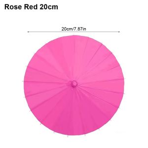JESJELIU 1Pcs 20/30/40/60cm Paper Umbrella Long-handle Colored Painting Supplies Durable Blank Photography Prop for Baby Shower Anniversary Wedding Birthday