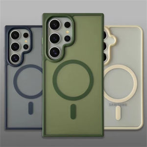 Luxury Matte Translucent Magnetic For Magsafe Case For Samsung Galaxy S26 S25 S24 S23 S22 S21 Plus Ultra Wireless Charge Cover