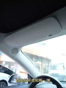 Car Sun Visor LED Makeup Mirror 3 Color Light Touch Control Type-C Rechargeable Cermin Solek Kereta Lampu LED Portable