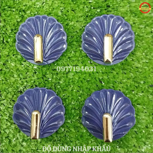 Móc treo dán tuong cao câp hình vỏ sò siêu chắc -Set 4 cai
