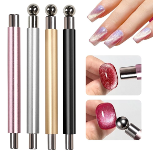 Double Head Cats Eye Nail Magnetic Stick Cat Eye Gel Polish Nail Art Kit for DIY Salon Studio