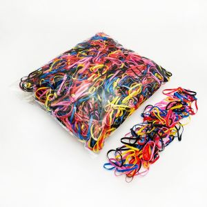 500pcs Kids Disposable Rubber Band High Elastic Hair Tie for Toddler Girls Colorful Black Mini Hair Ring No Damage