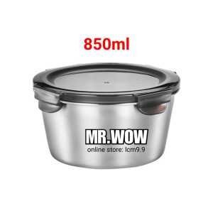 💕Ready Stock💕 SUS304 Steel Round Shape Lunch Box with Lid/ Microwave heated/ Food Container