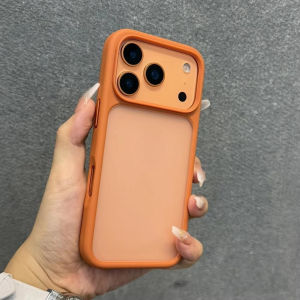 Luxury New Metal Buttons Matte Transparent Phone Case For iPhone 18 17 Pro Max 17Pro Air Skin Feel Shockproof Bumper Clear Cover