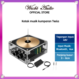Wuzhi Audio | Tesla Coil Music Long Arc Dan Black Music Dual Mode Palm Flash Bluetooth Flash Panjang 10CM Science