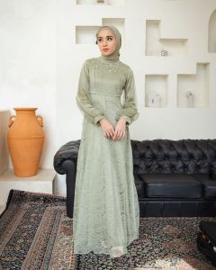 NADINE PREMIUM LACE BRUKAT EXCLUSIVE DRESS PESTA GAMIS KONDANGAN ELEGAN MEWAH BROKAT SAMPAI BELAKANG BUAT LEBARAN WISUDA