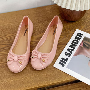 IELGY 2024 new bow wear-resistant non-slip single shoes for women all-match flat shoes