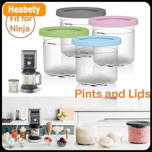 【2-3 days delivery】 Ice Cream Pints Cup For Ninja Creamie Ice Cream Maker Cups Reusable Can Store Ice Cream Pints Containers With Sealing