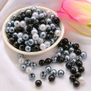 100Pcs 8mm Colorful ABS Imitation Pearls Beads Round Spacer Beads For DIY Bracelet Charms Necklace Jewelry Making