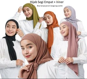 MURAH! Segi Empat Inner 2 in 1 / Segi Empat Ceruty + Inner / COD