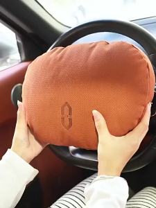 Kail For BYD Formula Leopard 5 8 Ti3 Ti7 Denza B5 B8 Suede Car Headrest Neck Pillow Lumbar Support Cushion Breathable Car Accessories N7Y3P