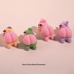 SEA JJT Cute Butt Fun Mini Figures Plush Desk Toys for Kids - Adorable Character Collection with Soft Pillow Base