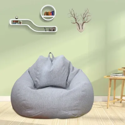 S/M/L /XL sofa bean Stylish Bedroom Furniture Solid Color Single Bean Bag Lazy Sofa Cover DIY Filled Inside