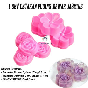 Cetakan Puding Bunga Mawar / Cetakan Puding Bunga Jasmine / 1 set Puding Bunga Mawar Jasmine 24 Pcs